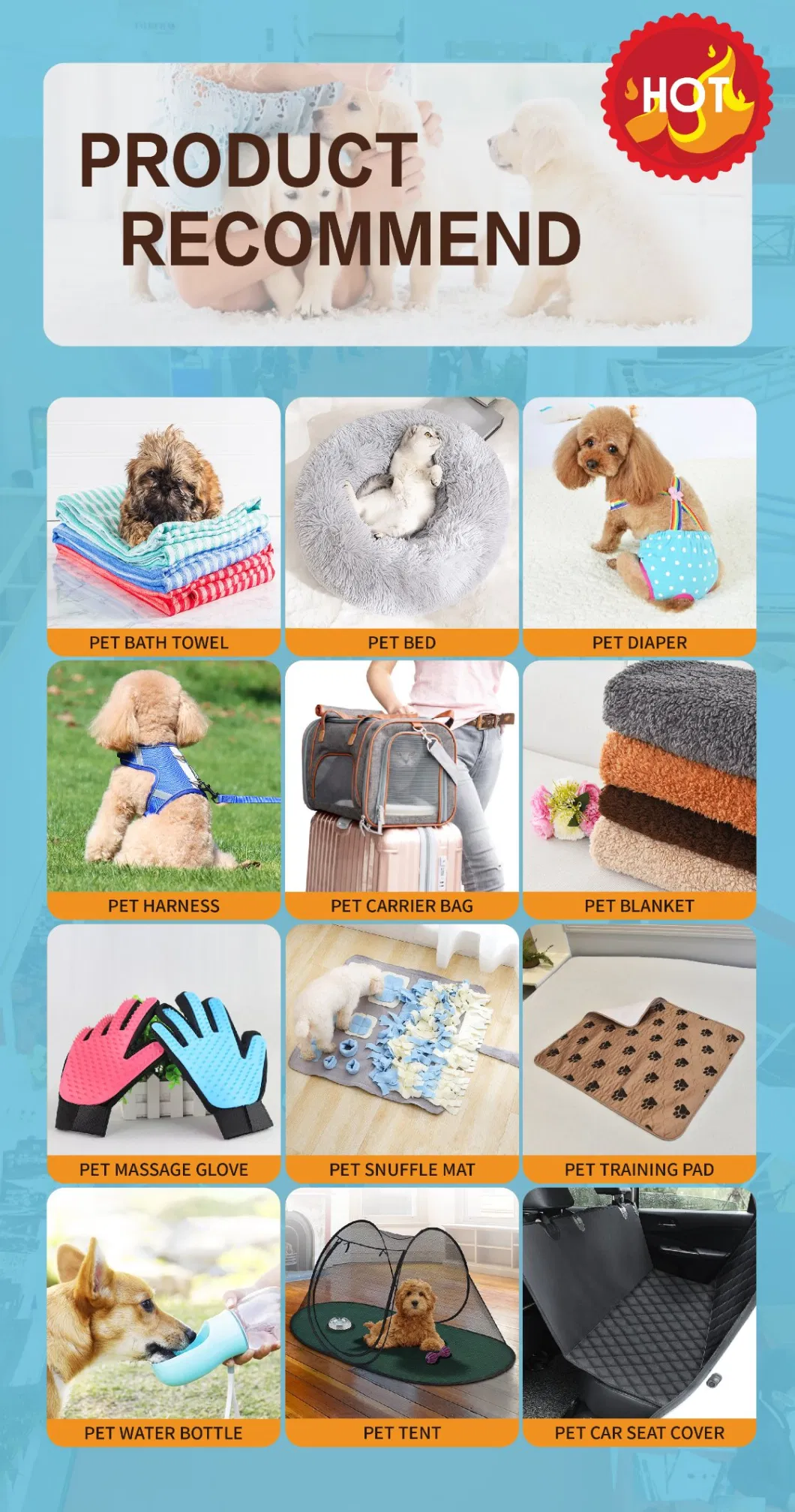 High Absorbent Reusable Pet Training Pad Soft and Comfortable Dog Mat