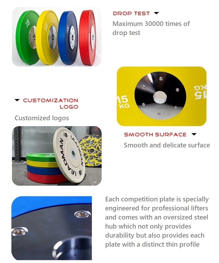 Strength Training Colorful Competition Bumper Plates From China Factory Manufacturer Iwf Standard Color