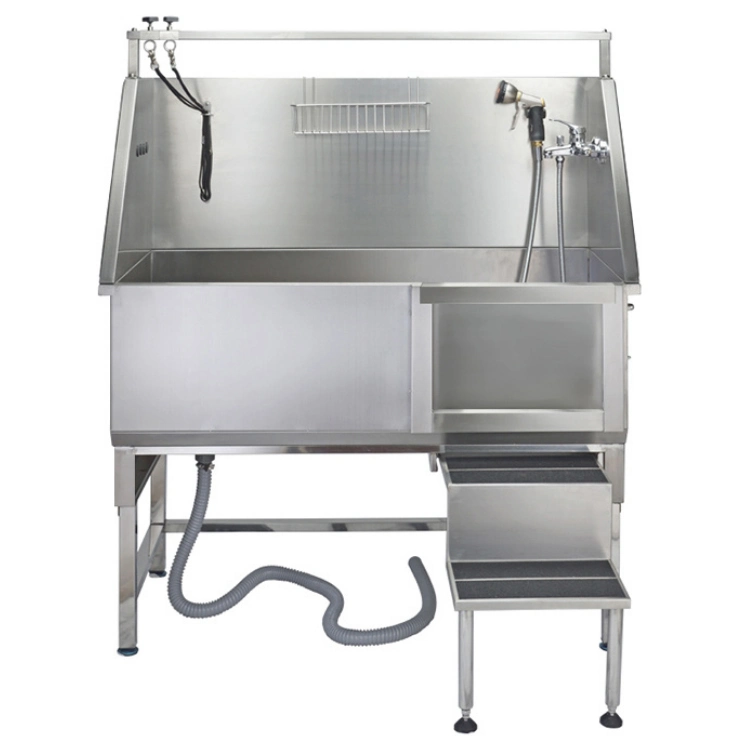 Hayeapet-Stainless Steel Custom Size Dog Washing Stations with Pedal and Ladder