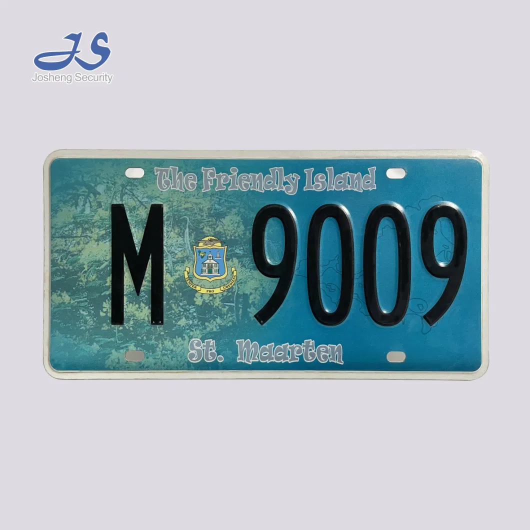 Government Registration Plates, Security Car Plates in St. Maarten, Aluminum License Plates