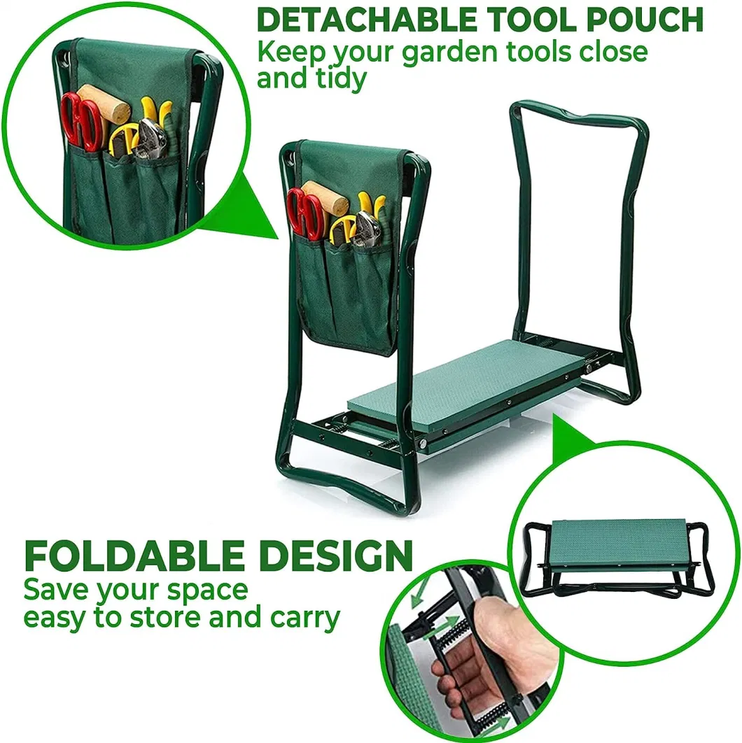 Garden Bench for Kneeling and Sitting Foldable Garden Kneeler and Seat Heavy Duty