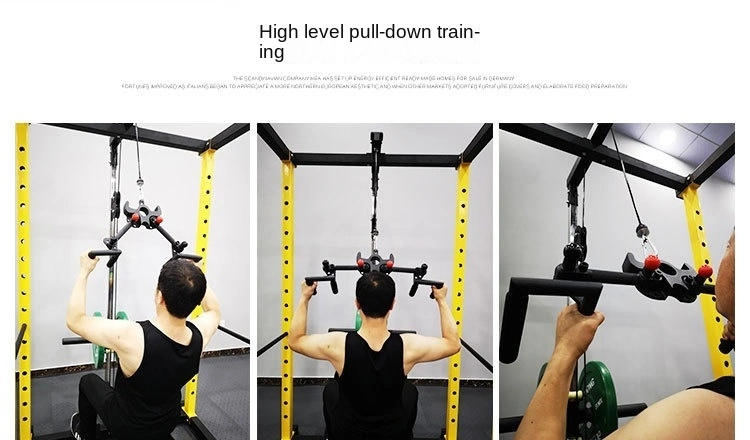 Commercial Fitness Accessories Multi Function Gym Adjustable Lat Pull Down Bar Rowing Back Training Handle Exercise Grips