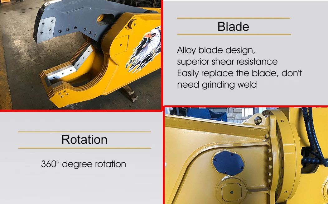 Car Scrap Shear for Sale Hydraulic Shear Excavator Attachments