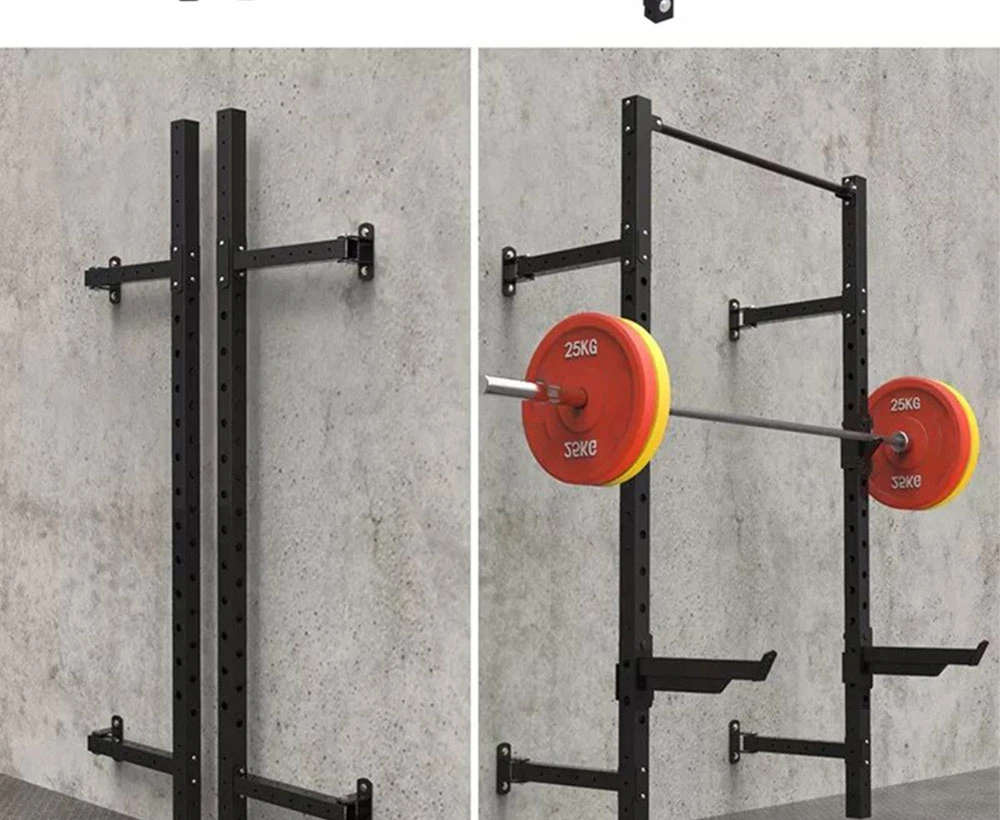 Foldable Half Folding Cage Folding Squat Smith Rack Home Gym Exercise for Women and for Men