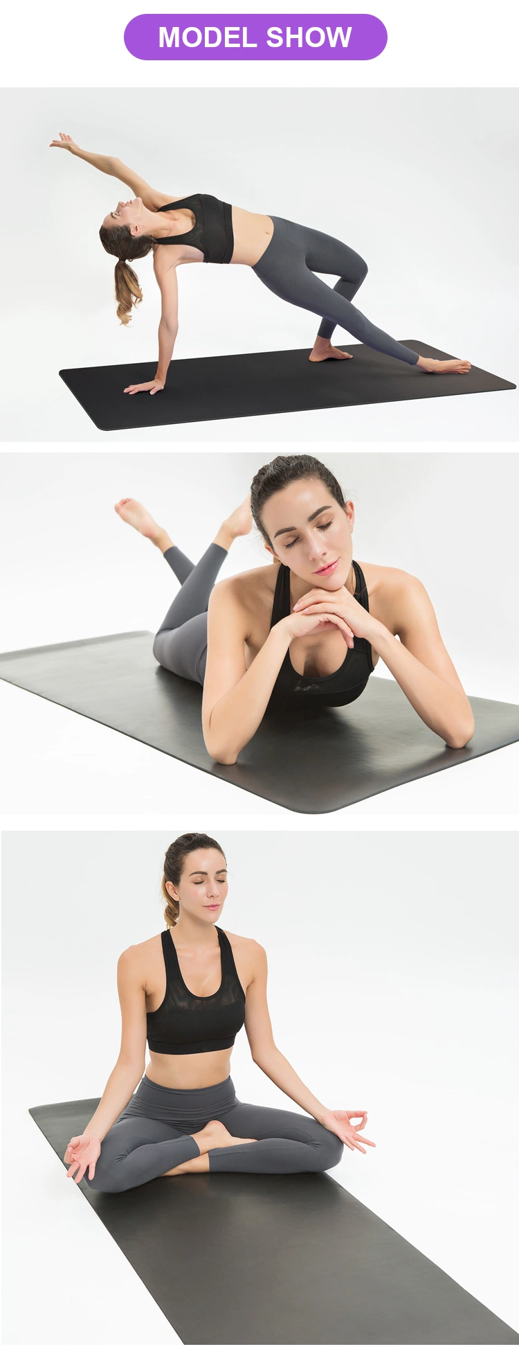 Wholesale Low MOQ Premium Home Fitness Waterproof Natural Rubber Yoga Mat