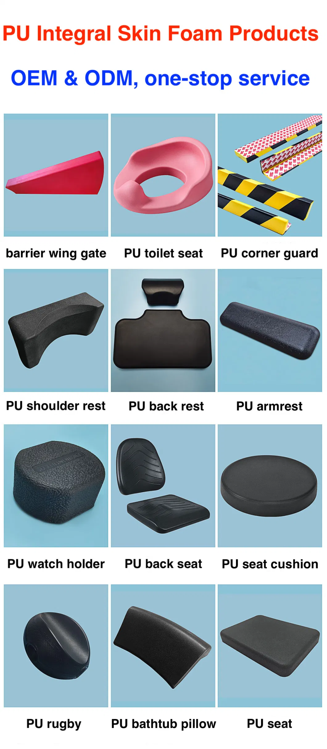 Customizable Polyurethane Foam Handle for Bus Seat