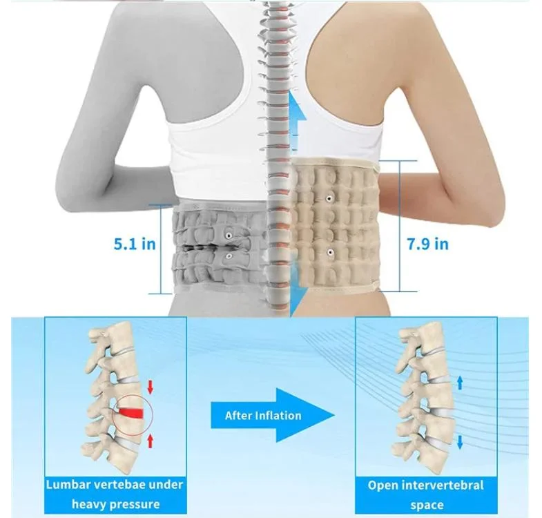 Electric Inflatable Waist Support Lumbar Traction Brace Inflatable Back Spinal Decompression Belt