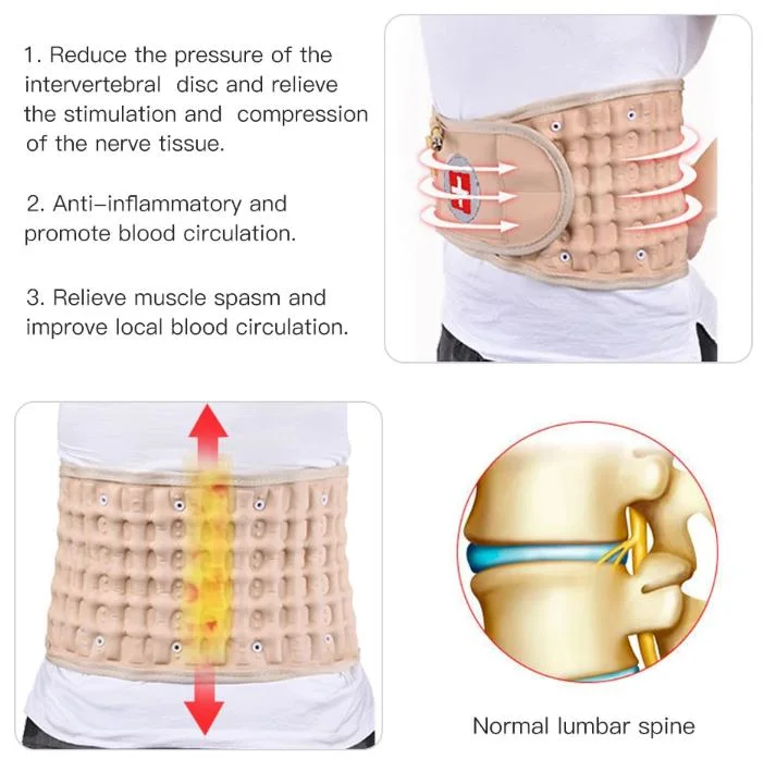 Electric Inflatable Waist Support Lumbar Traction Brace Inflatable Back Spinal Decompression Belt