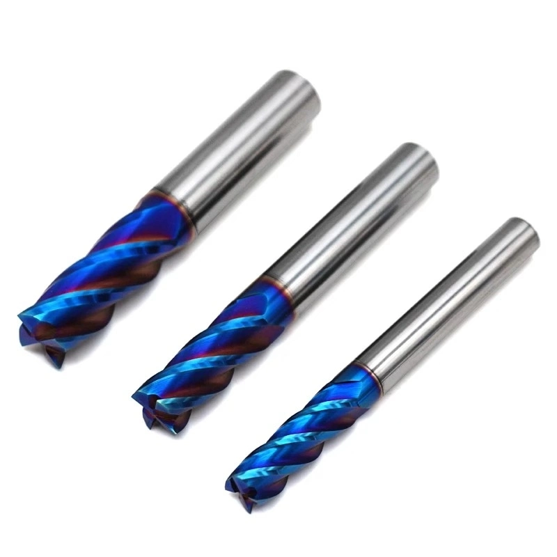 High Speed Hot Sale Inches End Mill 1/2*1/2*1*3 Germany Machine Deckel HRC55 with Bronze Coating 2/4/6 Flute Square Endmills