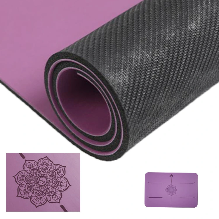 Eco Friendly Gym Custom Print Non Slip PU Yoga Mat 4mm 5mm Custom Natural Rubber PU Yoga Mat