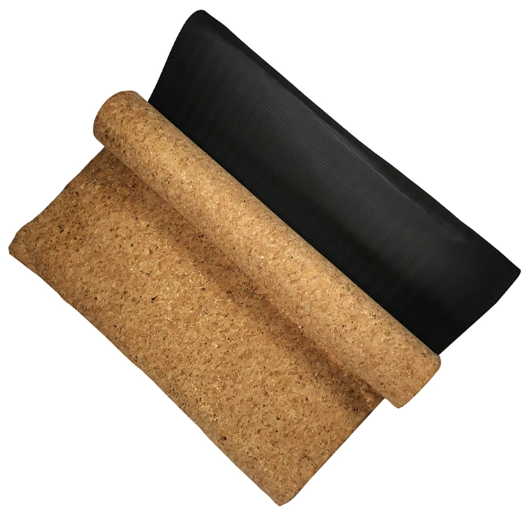 Customize Non Slip Washable Women and Men Pilates Exercise Floor Foam Standard TPE Roll Package Wide Cork Yoga Mat