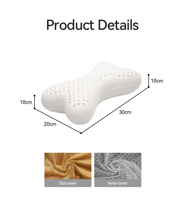 Wholesale Price Natural Latex Bone Shape Neck Pillow