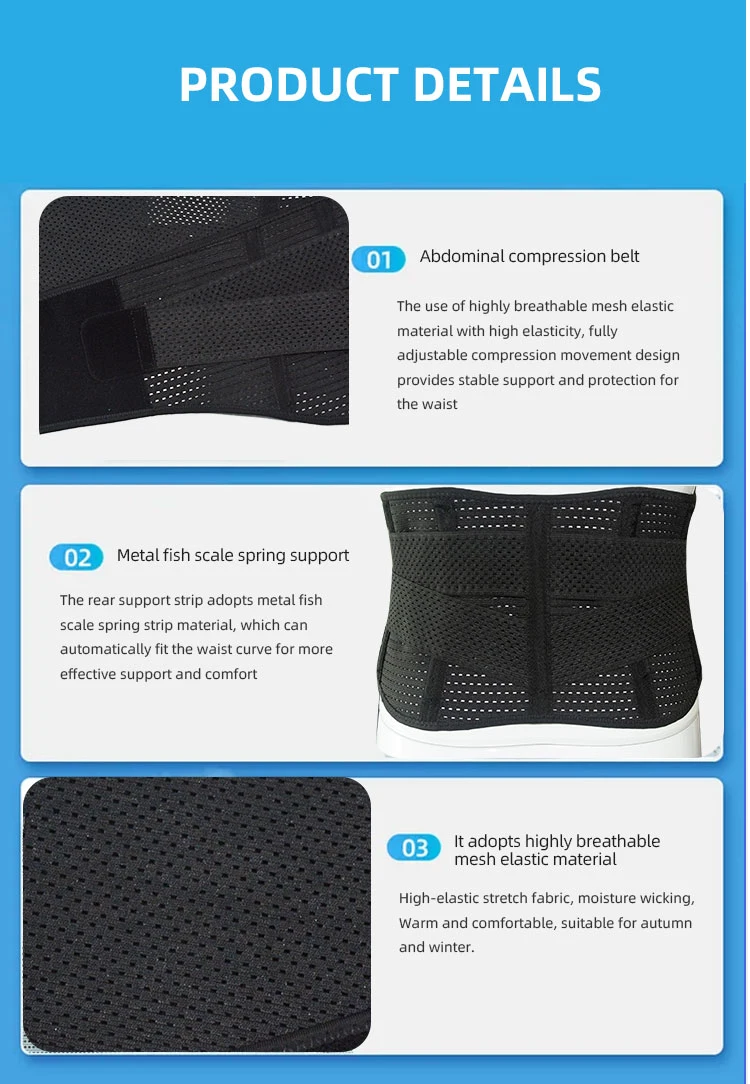 High Quality Compressed Neoprene Sport Adjustable Training Assisted by Waist Support