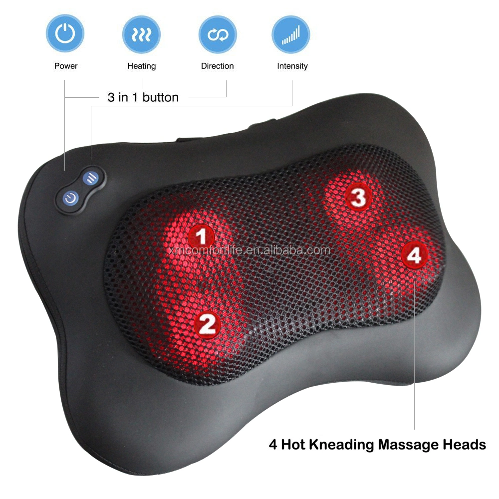 Smart Portable Massage Pillow Car Massage Seat Neck Back Massager Pillow