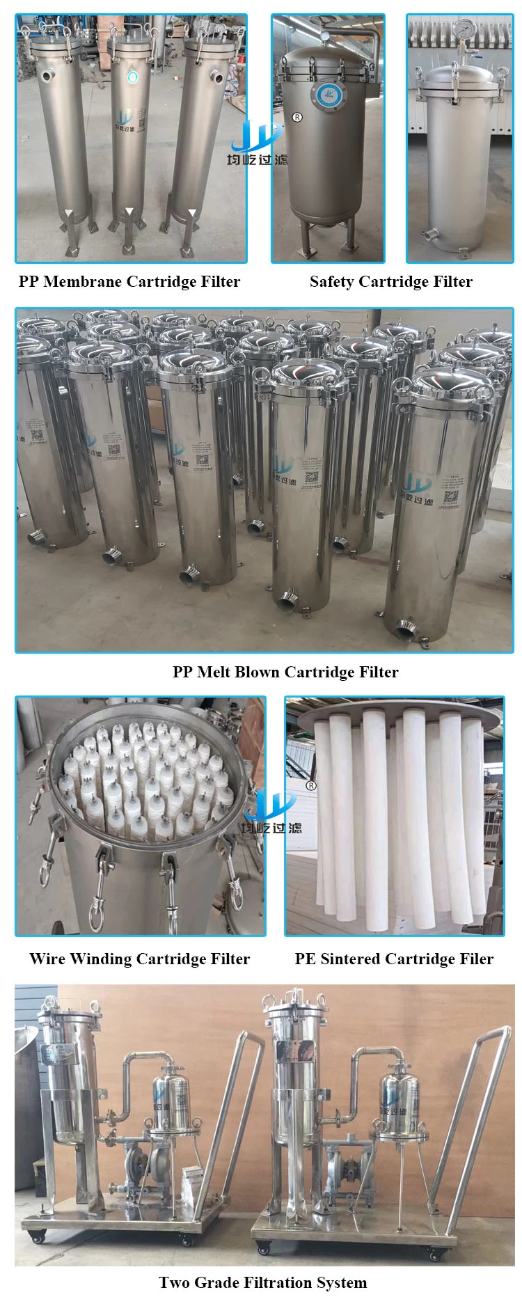 40 Inch Stainless Steel 316 Cartridge Filter Housing for Water Treatment