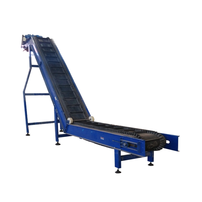 PVC Conveyor Belt Moving Scrap Material 30cm Belt Width 75cm Lifting Height