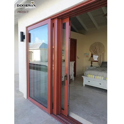 Heavy Duty Lift and Sliding Wood Aluminum Door for Missouri USA Client Design High Quality and Performance French Tempered Glass Narrow Frame Sliding Door