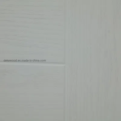 80/84 Feet Height Customized White Oak with Groove Carved Clear Lacquered Wood Door