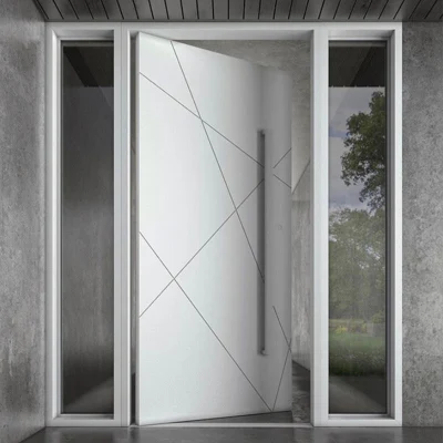 Wholesale Size Exterior Main House Entrance Front Armoured Bulletproof Aluminium/Aluminum Metal Pivot Swing Door Design Price