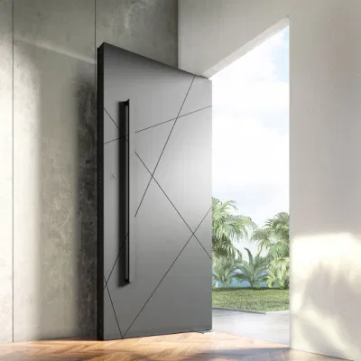Wholesale Size Exterior Main House Entrance Front Armoured Bulletproof Aluminium/Aluminum Metal Pivot Swing Door Design Price
