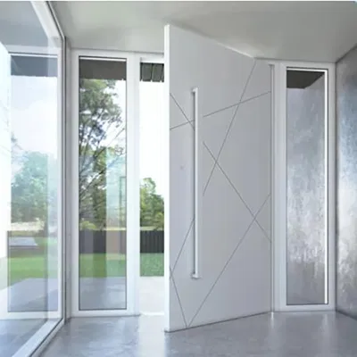 Wholesale Size Exterior Main House Entrance Front Armoured Bulletproof Aluminium/Aluminum Metal Pivot Swing Door Design Price