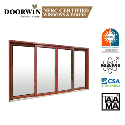 Heavy Duty Lift and Sliding Wood Aluminum Door for Missouri USA Client Design High Quality and Performance French Tempered Glass Narrow Frame Sliding Door