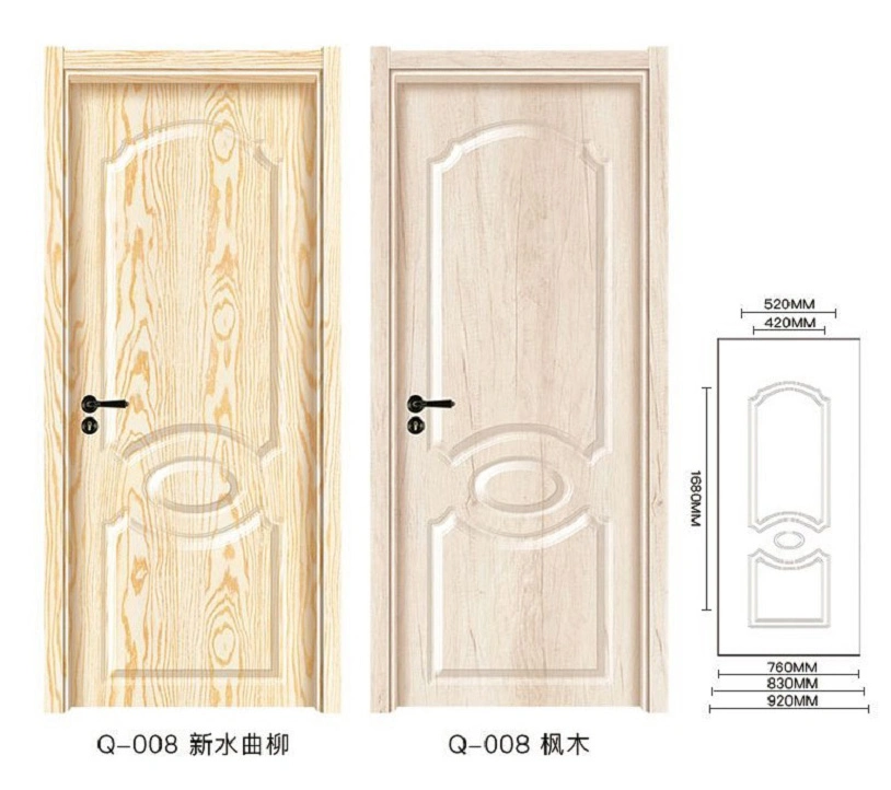 HDF Door Skins Fire Rated Flush Wood Designs with Luxury Swing Interior Door Modern Solid Wood