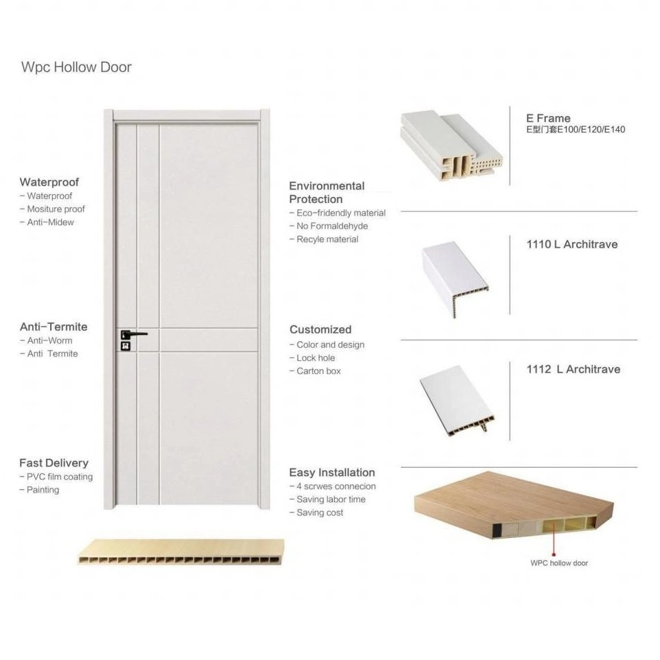 Modern Exterior Wood Doors Home Villa Fancy Solid Wooden Entry Door