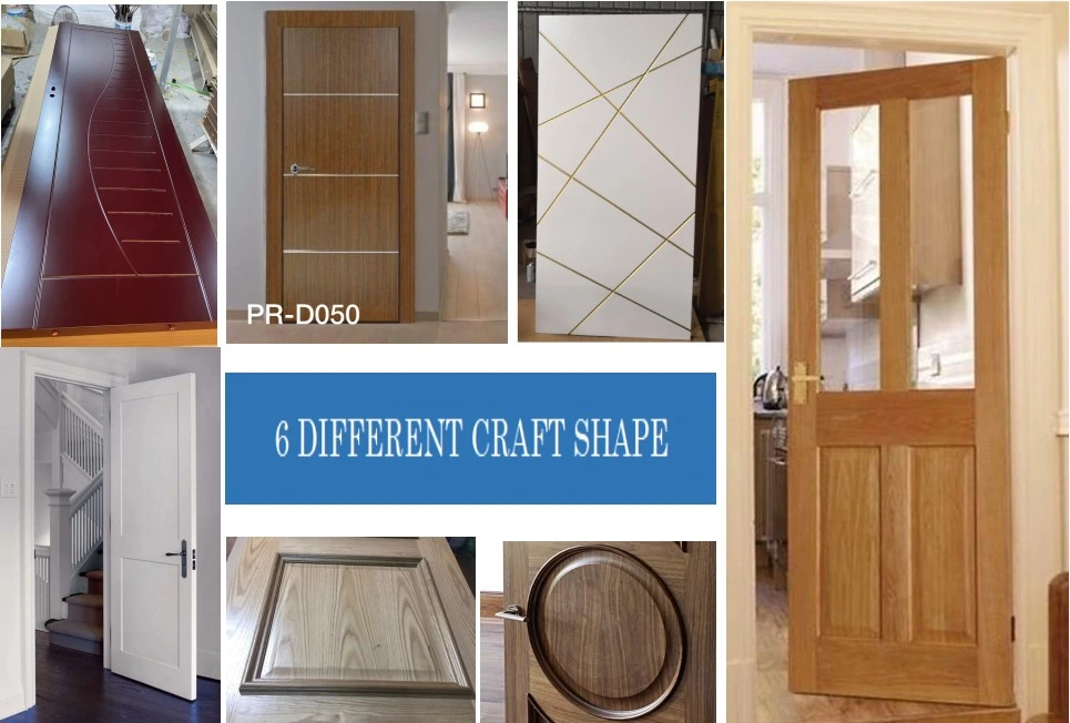 Prima Cheap Custom Composite Teak Modern Plywood Main Internal Room Flush Panel Fire Rated MDF Timber WPC Solid Interior Hard PVC Wooden Door