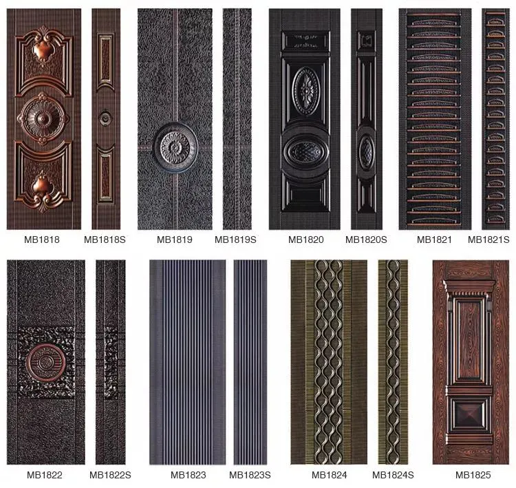 Aluminum Prehung Waterproof Front Wood Armored Steel Frame External Door