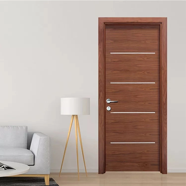 China Factory Price House Interior Room Solid Wood Internal Bedroom Wooden HDF Door