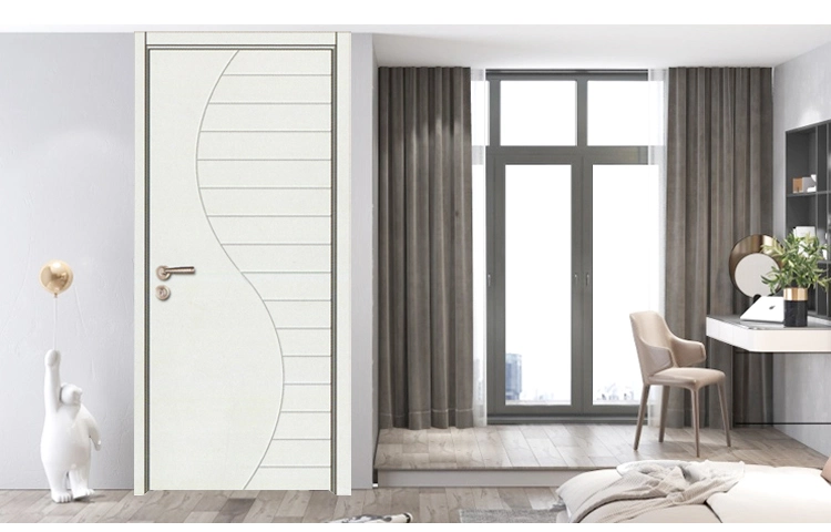 Interior Glass Wood Door Romania Designs Toilet PVC Entry Doors Composite Frame Swing PVC Finished Wooden