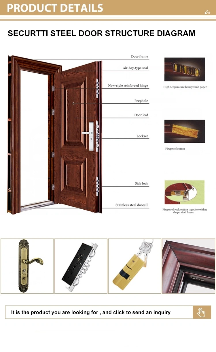Steel Wooden House Gate Internal Room Sliding Door