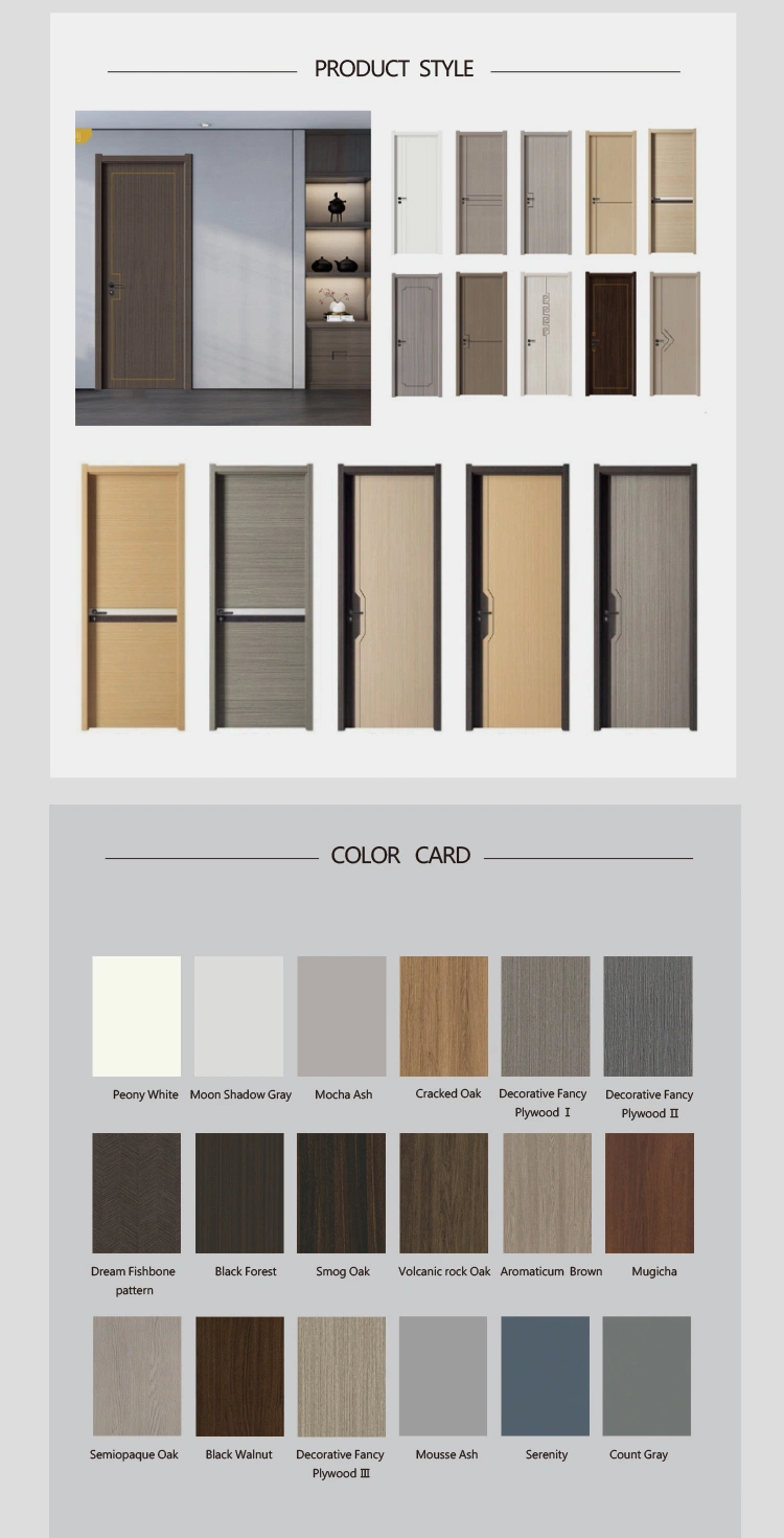 Cheap Internal Interior Bedroom Apartment Wooden Panel Design Door