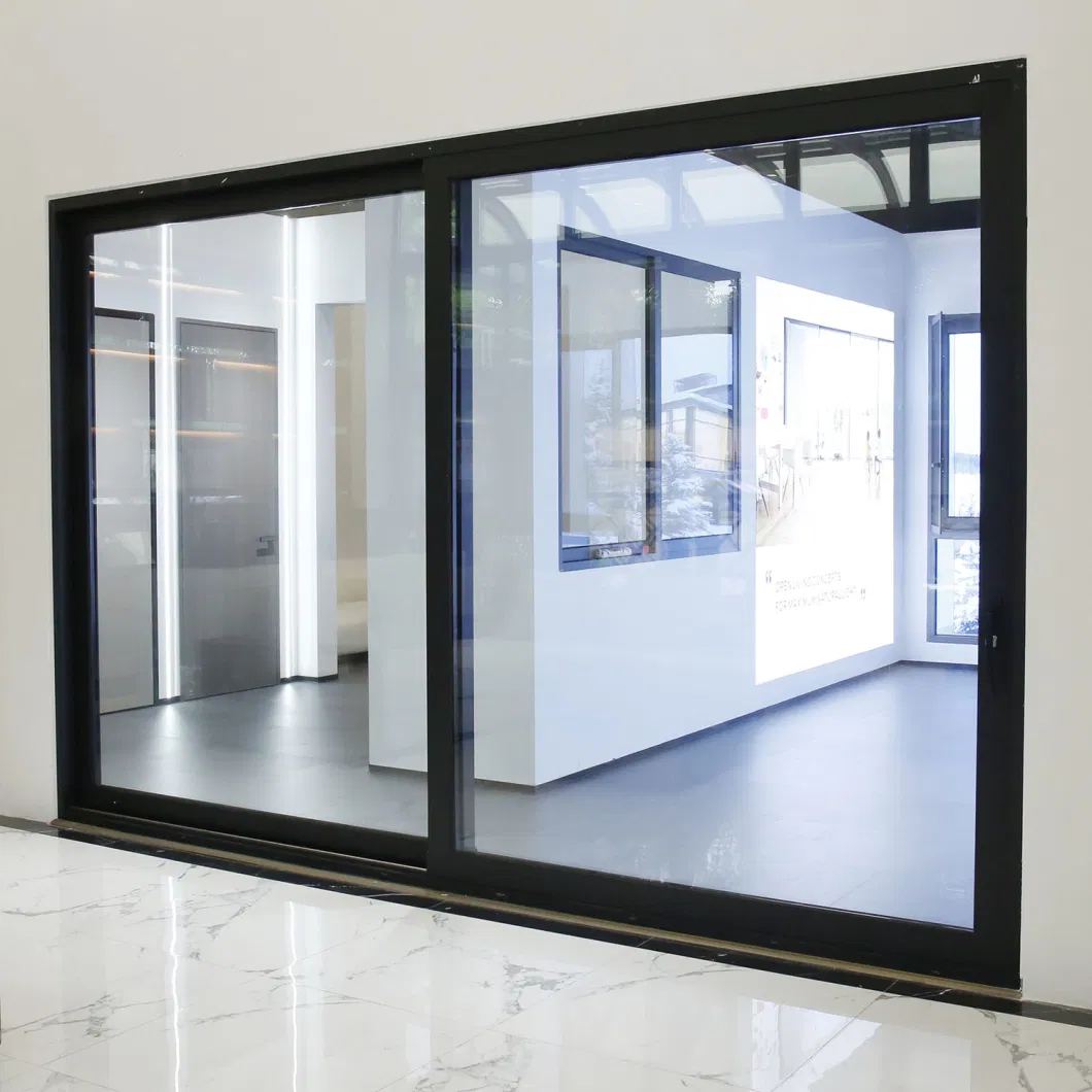 Sixinalu Aluminum Alloy Construction Material Custom External Door Metal Frame Sliding Door