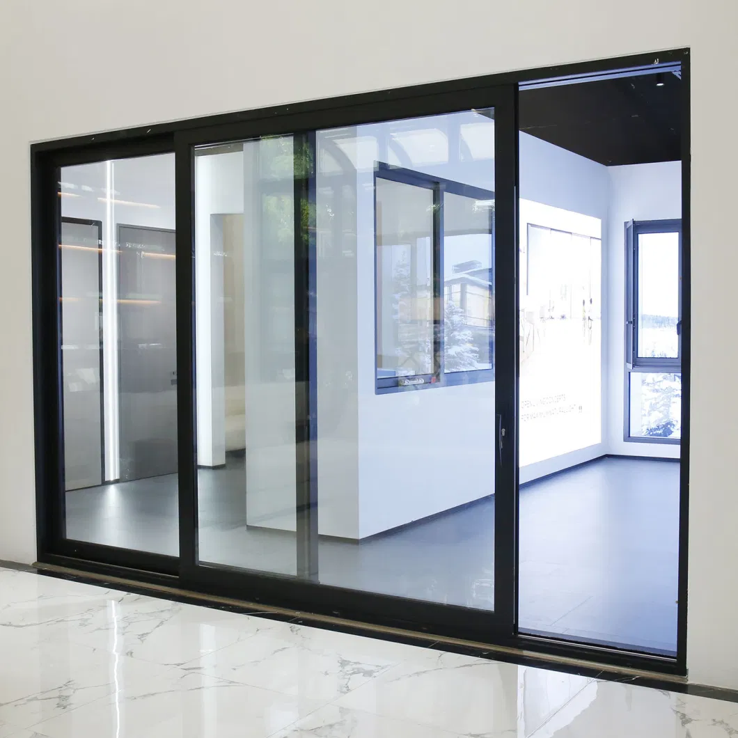 Sixinalu Aluminum Alloy Construction Material Custom External Door Metal Frame Sliding Door