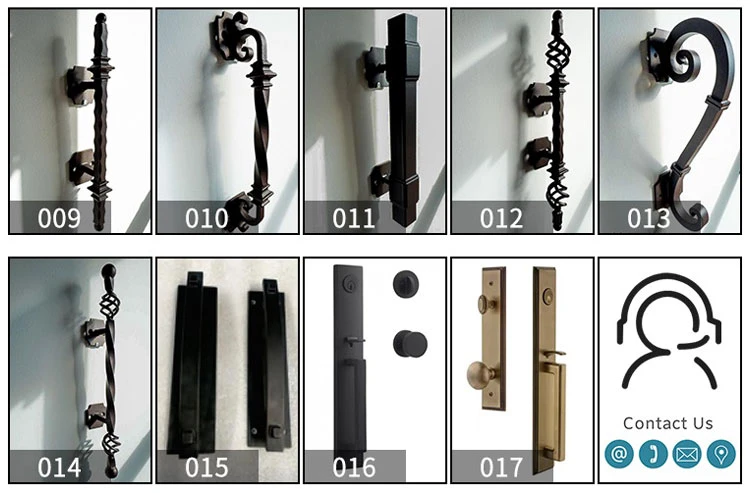 External House Metal Front Doors Wrought Iron Door for Home