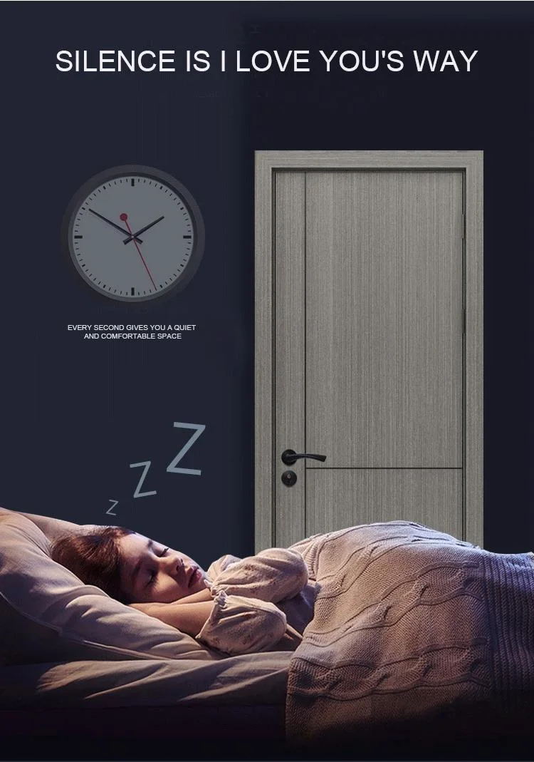 Modern Design Soundproof Internal Solid Interior WPC Wooden Doors for Room