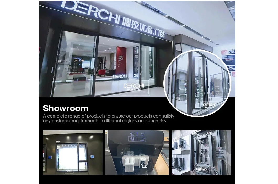 Business Building External Aluminum Frame Glass Casement Door
