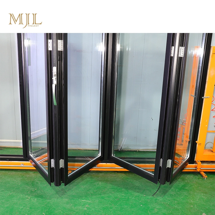 Maximize Space Hurricane Double Glazed Slide and Fold External Multi Bi Folding Door Mosquito Accordion Folding Glass Doors Partition Aluminum Folding Door