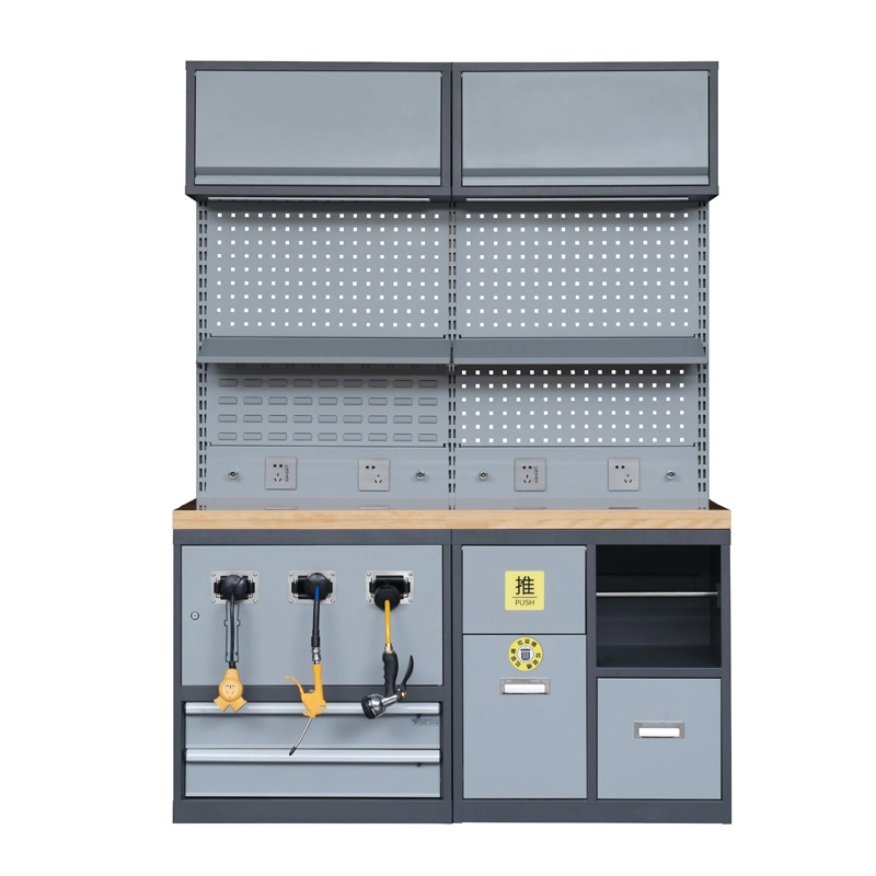 Metal Tool Storage Cabinet - Multifunctional Garage Storage Closet with Doors for Garage, Warehouse, Workshop, Adjustable Shelf
