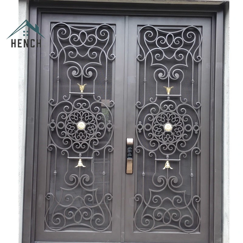 Home Villa Modern Decorative Exterior Wrought Iron Front Double Entry Doors Design China Manufacturers Suppliers