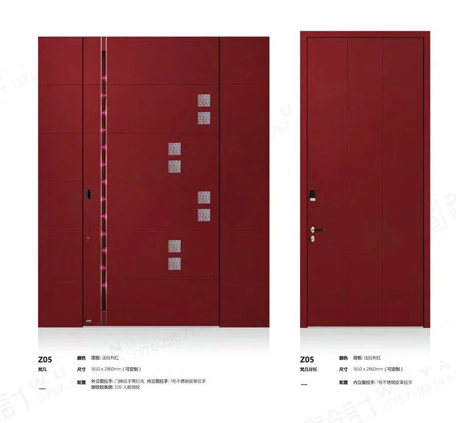 Luxury Villa Entrance Security Pivot Door Modern Porta Front Entry Exterior Aluminum Pivot Door with Glass Sidelight