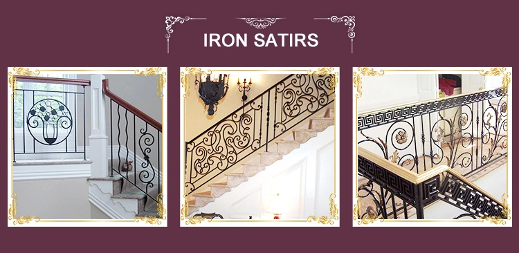 Square Iron Large House Safety Double Wrought Iron Main Gate Door