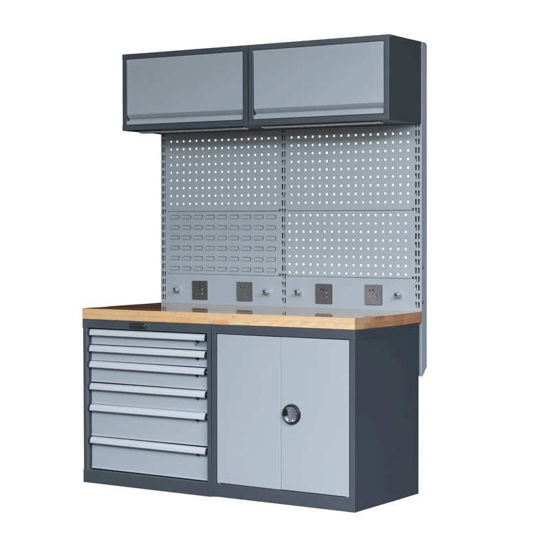 Metal Tool Storage Cabinet - Multifunctional Garage Storage Closet with Doors for Garage, Warehouse, Workshop, Adjustable Shelf