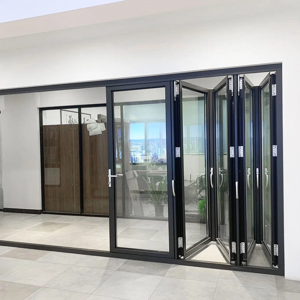 Double Glazing Soundproof Aluminum Bifold Door|Bifold Patio Doors|Folding Patio Doors|External Bifold Doors|Glass Bifold Door|Exterior Bifold Doors|Folding Door