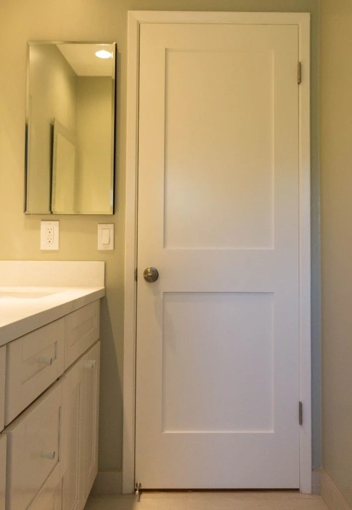 Paneled Solid Manufactured Wood Primed Shaker Standard Door