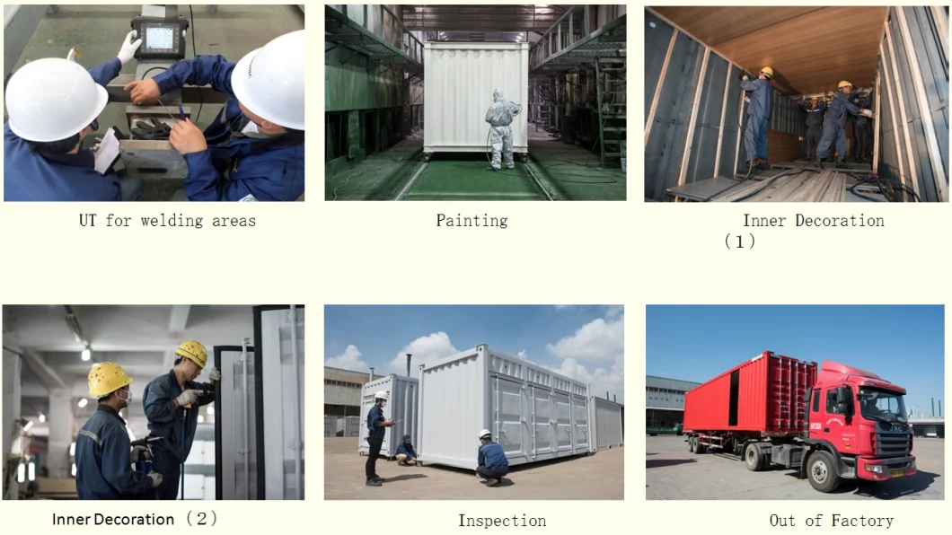 Container House Room Mobile Food Coffee Shop with Customized Window Door