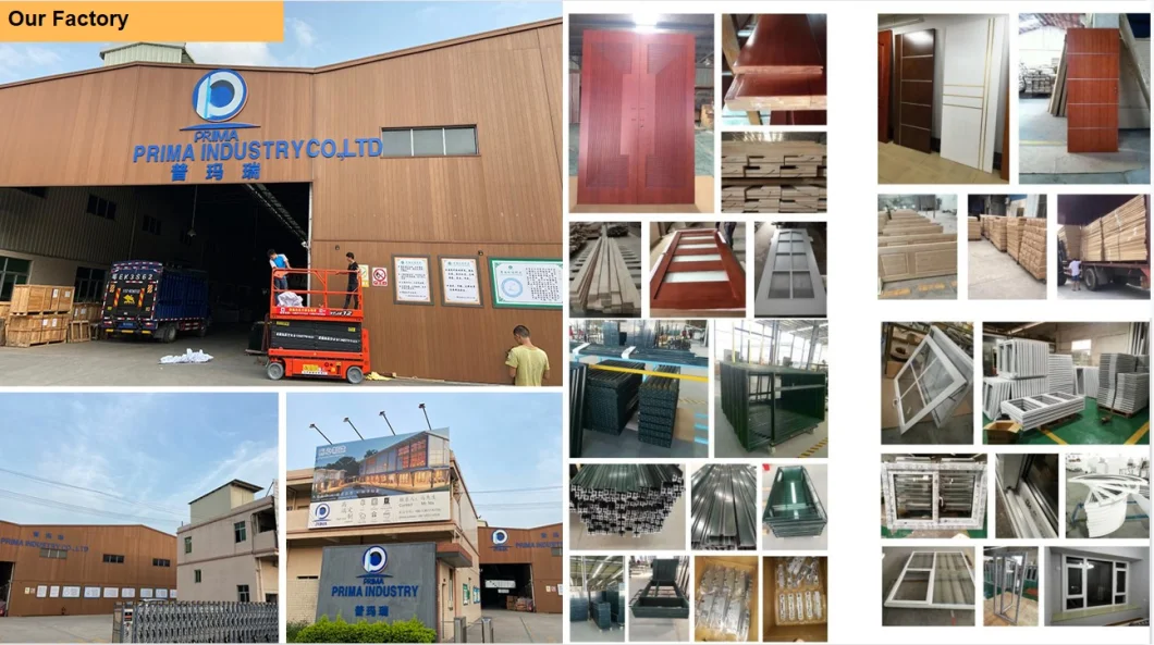 Prima Customized Entrance Door Safety Solid Oak Rubber Wood Door
