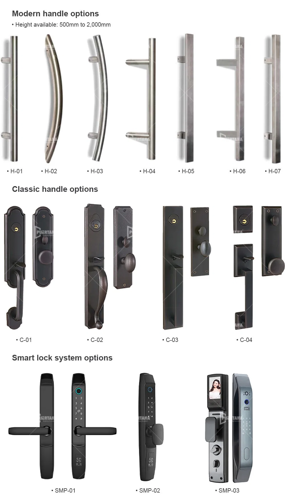 Large Modern Metal Stainless Steel Exterior Entrance Pivot Front Door